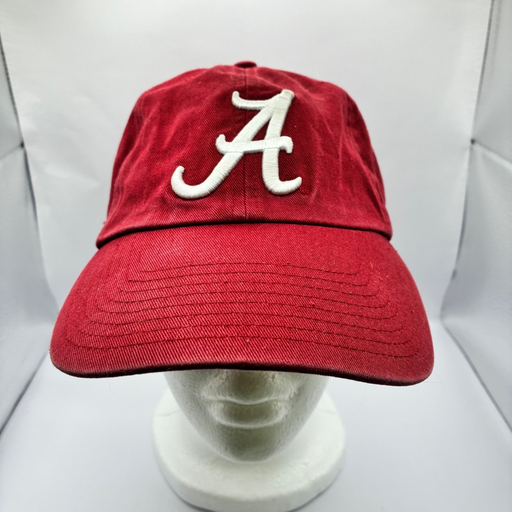 47 Brand Alabama Crimson Tide Clean Up Hat Red Adjustable Dad Cap NCAA Bama A